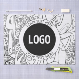 Papel De Seda Arte de línea moderno original y su logotipo