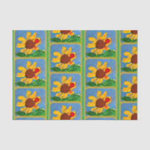 Papel De Seda "Arte de los niños" de girasol