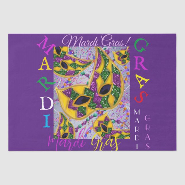 PAPEL DE SEDA ARTE DE MARDI GRAS     (Anverso)