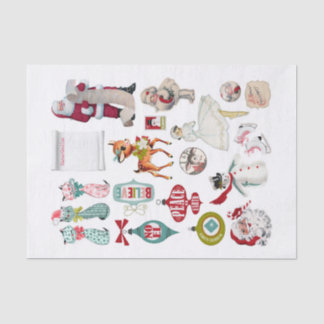 Papel De Seda Arte de Navidades retro vintage genuino (no IA)