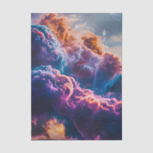 Papel De Seda Arte de Nebulosa Espacial Abstracta - Cósmico Colo