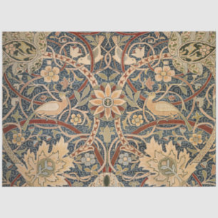 Papel De Seda Arte de pájaros vintage de William Morris Bullersw