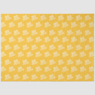Papel De Seda Arte de palabras de Vamos Equipo en Amarillo