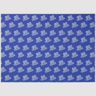 Papel De Seda Arte de Palabras del Equipo en Azul