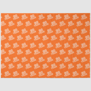Papel De Seda Arte de Palabras del Equipo en Naranja