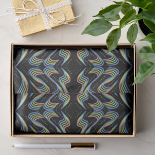 Papel De Seda Arte de patrón de filas de cinta de colores de arc