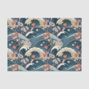 Papel De Seda Arte de patrón floral de flor de cerezo japonesa y