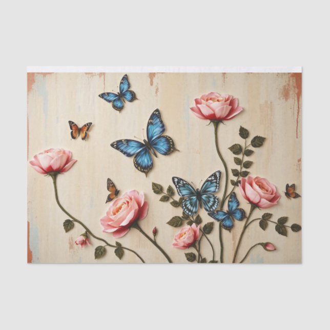 Papel De Seda Arte de pintura mixta Shabby Chic (Anverso)