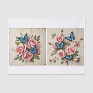 Papel De Seda Arte de pintura mixta Shabby Chic