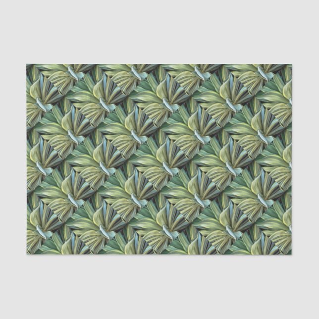 Papel De Seda Arte de realismo agave tropical (Anverso)