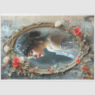 Papel De Seda Arte de retrato de belleza de estilo vintage Gypsy