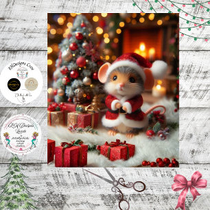 Papel De Seda Arte de traje de Santa decoupage Navidad
