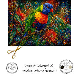 Papel De Seda Arte de vida silvestre de Lorikeet arcoíris austra