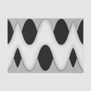 Papel De Seda Arte Deco con brillo negro y blanco