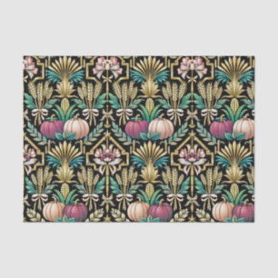 Papel De Seda Arte Deco Cosecha de Otoño Glam Verde