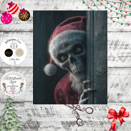 Papel De Seda Arte decoupage de esqueleto de Santa Claus lista f