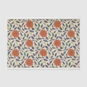 Papel De Seda Arte del estampado de flores de China del vintage