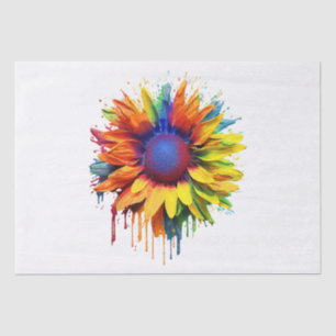 Papel De Seda Arte del girasol Resumen Flor Pintura de pintura S