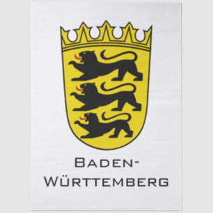 Papel De Seda Arte del Gran Escudo de Armas del Estado de Baden-
