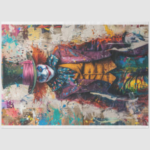Papel De Seda Arte digital de decoupage bufón caprichoso