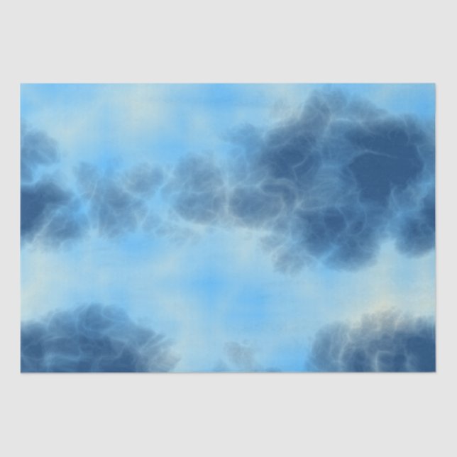 Papel De Seda Arte en la nube azul (Anverso)