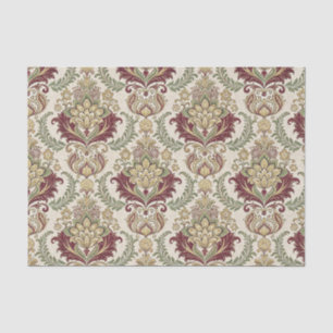 Papel De Seda Arte Floral Damasco Barroco Antiguo Ornamentado