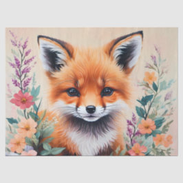 Papel De Seda Arte floral de Fox Cub