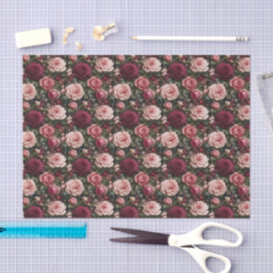 Papel De Seda Arte floral de rosa de jardín de lujo