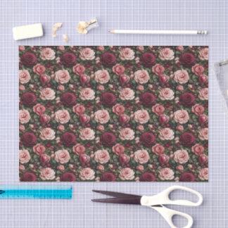 Papel De Seda Arte floral de rosa de jardín de lujo