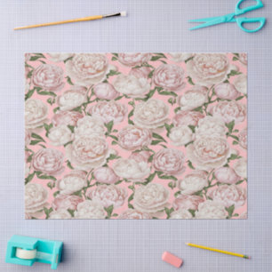 Papel De Seda Arte Floral Elegante Peony Grace