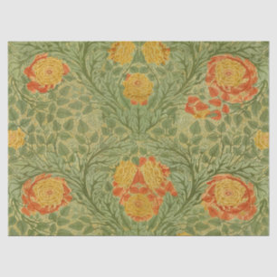 Papel De Seda Arte Floral Vintage Rosa y Hoja de Mackmurdo