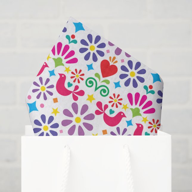 Papel De Seda Arte Folclórico  (Bolsa de regalo)