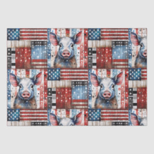 Papel De Seda Arte folclórico de la Granja Porcina Americana