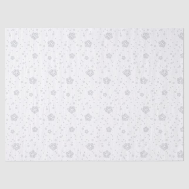 Papel De Seda Arte folclórico escandinavo gris y blanco (Anverso)