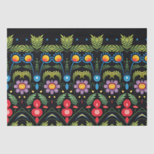 Papel De Seda Arte folclórico floral moderno