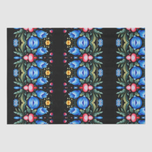 Papel De Seda Arte folclórico floral moderno