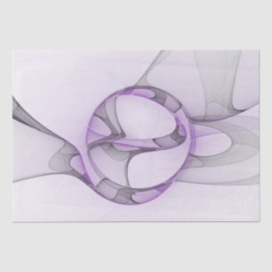 Papel De Seda Arte fractal abstracto moderno lavanda gris