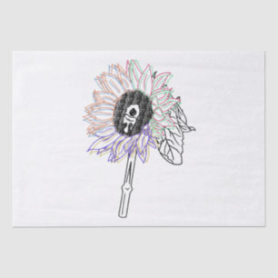 Papel De Seda Arte fundido de flor arcoiris
