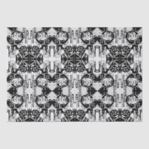 Papel De Seda Arte Geométrico Blanco Y Negro 4