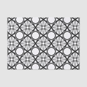 Papel De Seda Arte geométrico en blanco y negro