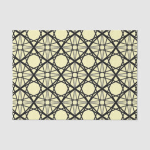 Papel De Seda Arte geométrico negro y amarillo
