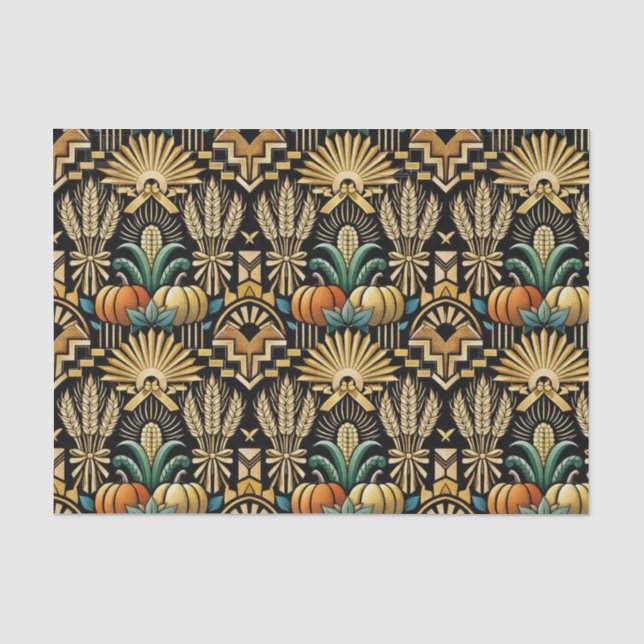 Papel De Seda Arte Glam Gold Deco Cosecha (Anverso)