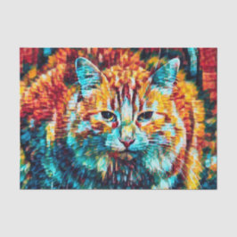 Papel De Seda Arte hípico colorido naranja psicodélico groovy de