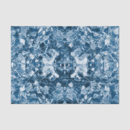 Papel De Seda Arte indígena tribal Diseño azul oscuro blanco osc