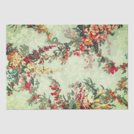 Papel De Seda Arte industrial floral del siglo XIX 