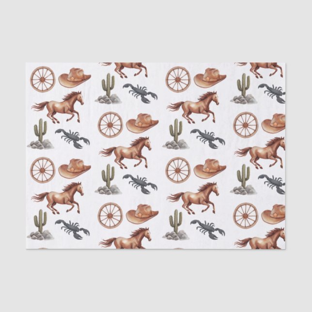 Papel De Seda Arte infantil occidental acuarela (Anverso)