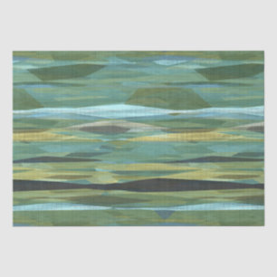 Papel De Seda Arte moderno azul verde y gris