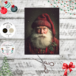 Papel De Seda Arte Navideño de Santa Claus Rústico Decoupage 