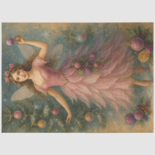 Papel De Seda Arte navideño victoriano de hada de ciruela azucar