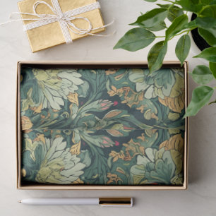 Papel De Seda arte nuevo William Morris Seaweed Floral Vintage